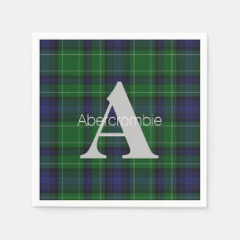Servilleta De Papel Abercrombie Clan Plaid Monogram Napkins