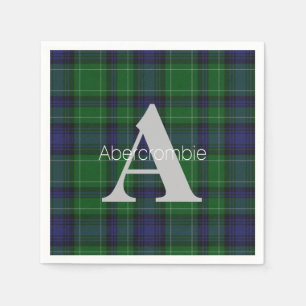 Servilleta De Papel Abercrombie Clan Plaid Monogram Napkins