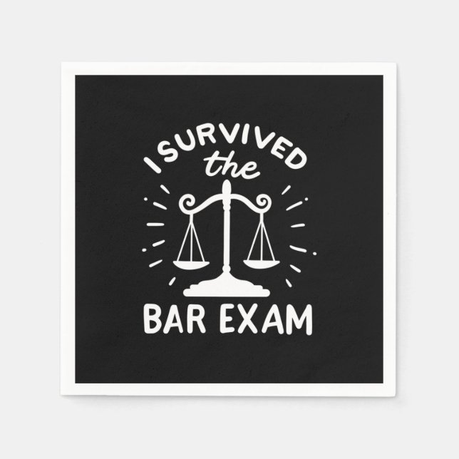 Servilleta De Papel Abogado Sobrevivió Al Examen De Bar (Anverso)