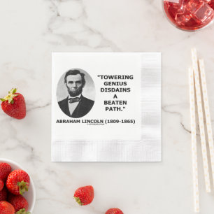 Servilleta De Papel Abraham Lincoln Genio Imponente Desprecia lo Trill