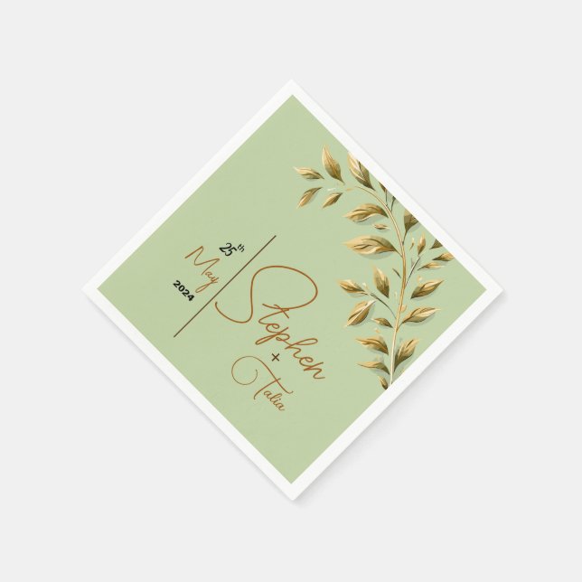 Servilleta De Papel Abraza la elegancia natural (Borde)