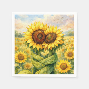 Servilleta De Papel Abrazo de girasol