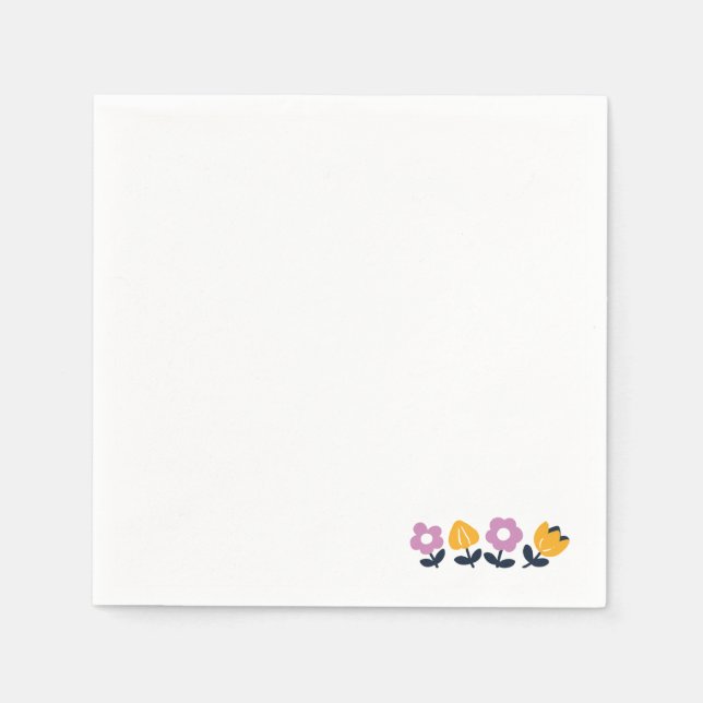 Servilleta De Papel Abrazos de abril y nariz húmeda - Parte floral (Anverso)
