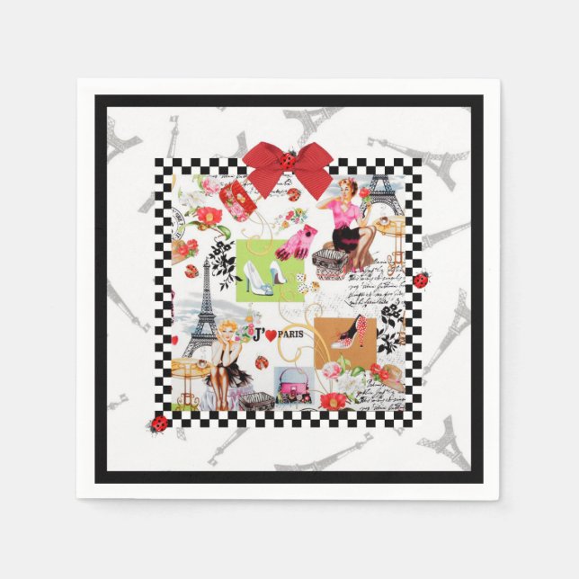 Servilleta De Papel Abril en París 1 (Anverso)