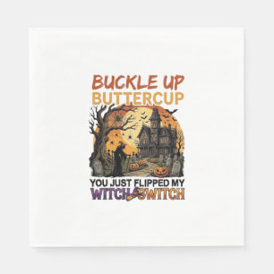 Servilleta De Papel Abróchense Buttercup Bruja Interruptor Halloween E