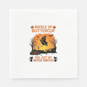 Servilleta De Papel Abróchense Buttercup Halloween Fantasma Bruja Somb