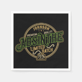 Servilleta De Papel Absinthe Personalizada Etiqueta de Líquido de Espí