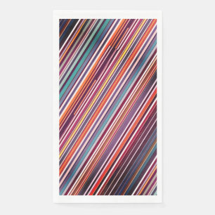 Servilleta De Papel Abstracción moderna de franja vertical en ciruela