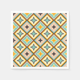 Servilleta De Papel Abstract geometric pattern with diamond shapes