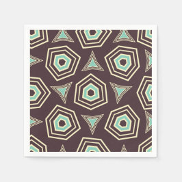Servilleta De Papel Abstract geometric pattern with layered pentagons