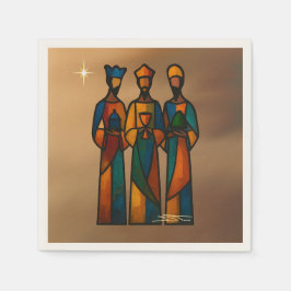 Servilleta De Papel Abstract Three Wise Men