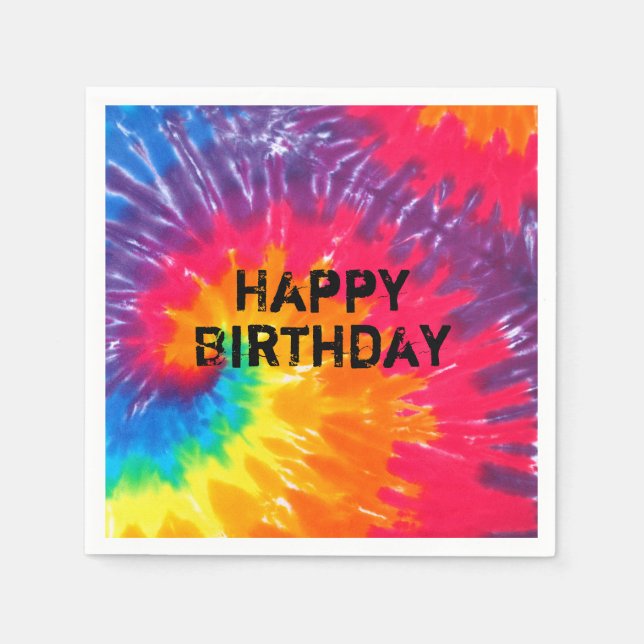 Servilleta De Papel abstracto de tinte de neón silvestre psicodélico (Anverso)