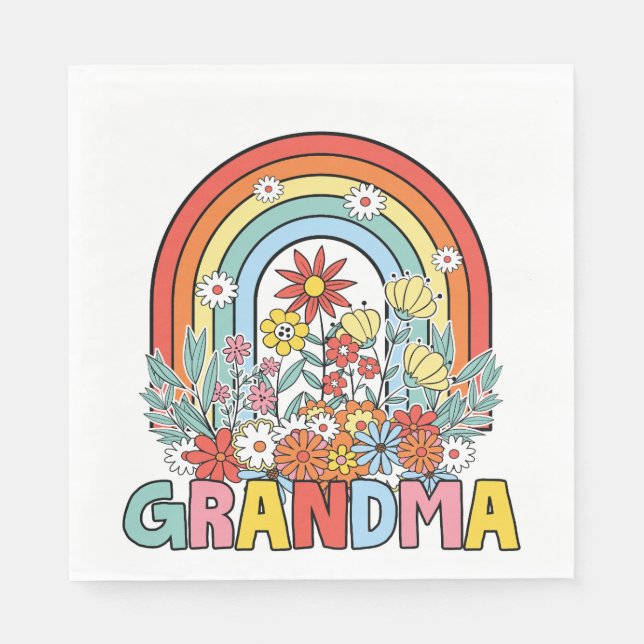 Servilleta De Papel Abuela floral (Anverso)