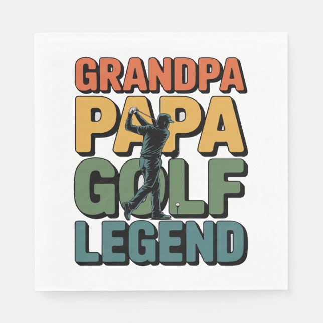 Servilleta De Papel Abuelo abuelo de la leyenda del golf (Anverso)