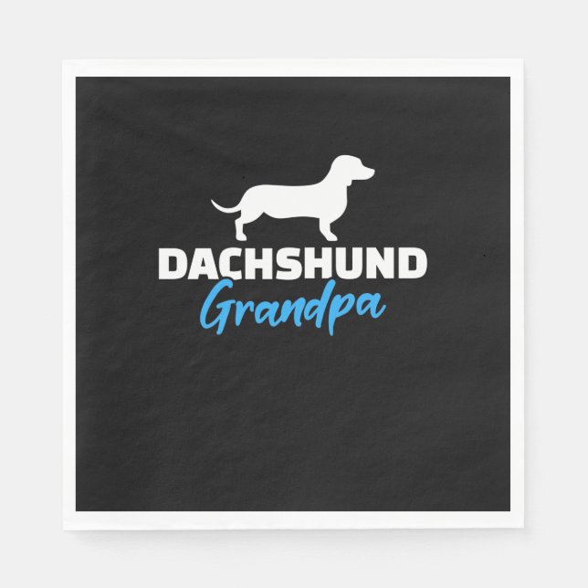 Servilleta De Papel Abuelo de Dachshund (Anverso)