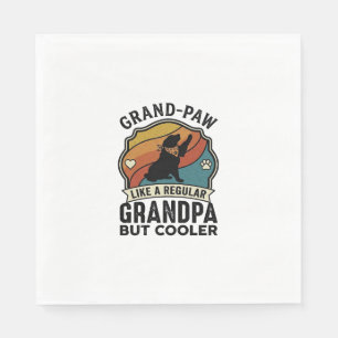 Servilleta De Papel Abuelo Pata Abuelo Perro Retro Atardecer Bandana_1