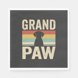 Servilleta De Papel Abuelo Pata Perro Vintage Retro