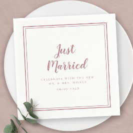 Servilleta De Papel Acabo de casar con el Boda Sr. y la Sra. Modern Du