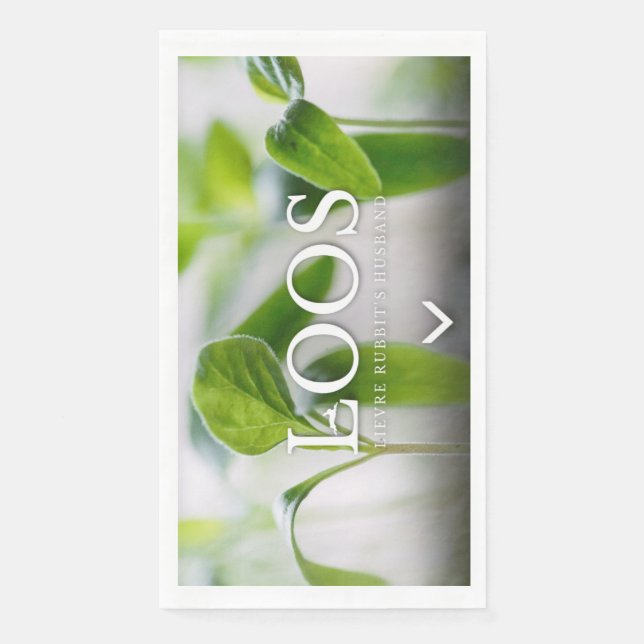 SERVILLETA DE PAPEL ACCESORIOS A LA COCINA DE LOS LOOS PAPERS Y NAPKIN (Anverso)