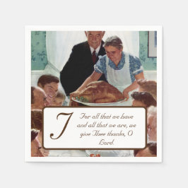 Servilleta De Papel Acción de Gracias del Personalizable Norman Rockwe