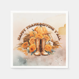Servilleta De Papel Acción de Gracias Occidental