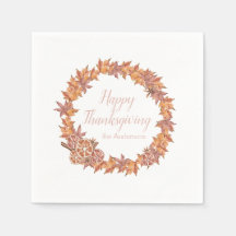 Acción de Gracias Personalizada | Hojas de cascada