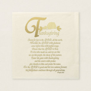 Servilleta De Papel Acción de gracias - salmo 100