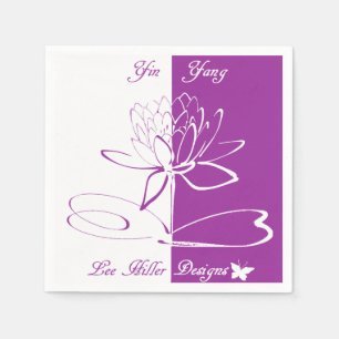 Servilleta De Papel Acentos de logotipo de Lee Hiller blanco violeta