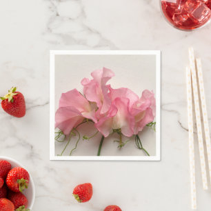 Servilleta De Papel Acercamiento de los arvejas dulces rosados