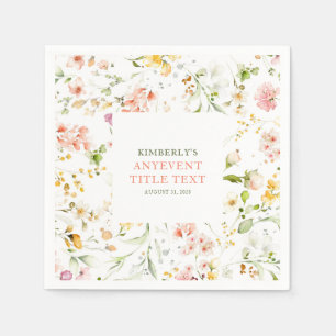 Servilleta De Papel Acontecimiento De Flores Silvestres De Verano Cuid