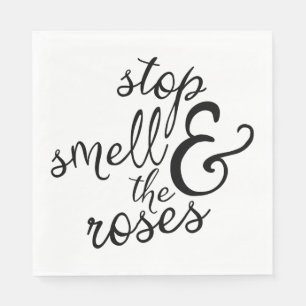 Servilleta De Papel Actitud Huele Las Rosas Frase Motivacional De Vida