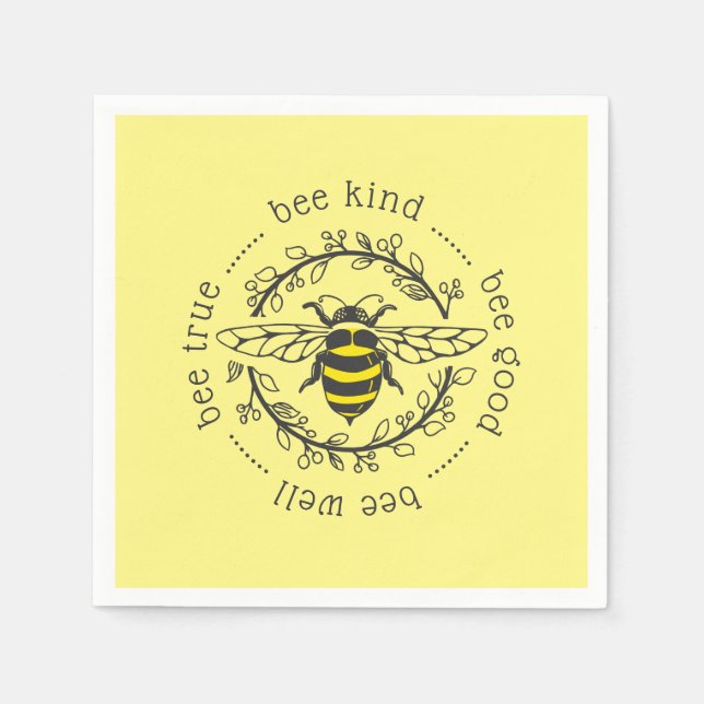 Servilleta De Papel Actitudes de Bee (Anverso)