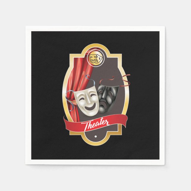 Servilleta De Papel Actores de teatro actriz actor de cine de Broadway (Anverso)