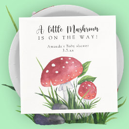 Servilleta De Papel ¡Acuarela amanita muscaria en camino! baby shower 