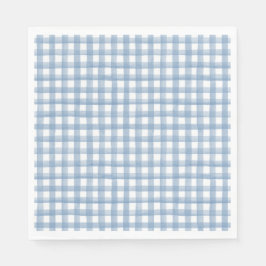 Servilleta De Papel Acuarela Azul Ginham Napkins