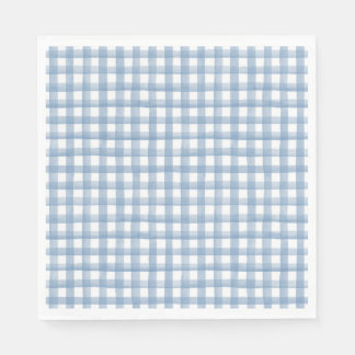 Servilleta De Papel Acuarela Azul Ginham Napkins