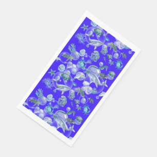 Servilleta De Papel Acuarela bajo el mar