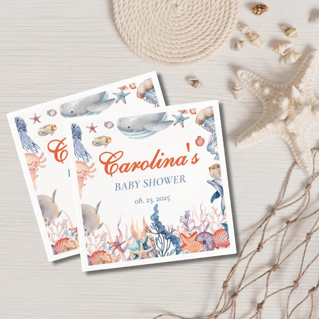 Servilleta De Papel Acuarela bajo la ducha de bebé (Subido por el creador)