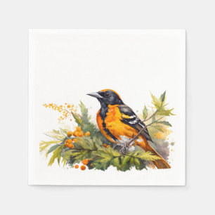 Servilleta De Papel Acuarela Baltimore Oriole