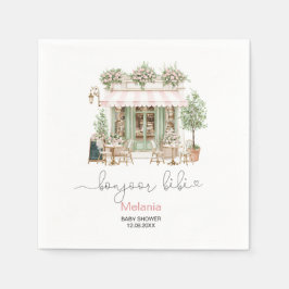 Servilleta De Papel Acuarela bonjoor bebe baby shower Plato de pap