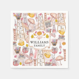 Servilleta De Papel Acuarela Caída Elementos personalizados pintados a