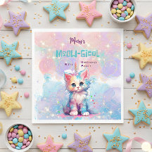 Acuarela Caticorn Meow-Gical Cumpleaños