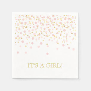 Servilleta De Papel Acuarela Confetti es un Chica dorado elegante