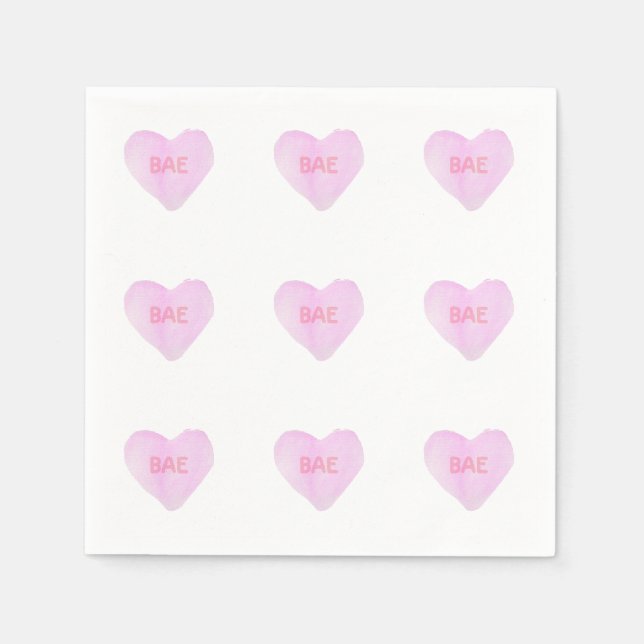 Servilleta De Papel Acuarela Convo Heartz Bae Napkins (Anverso)