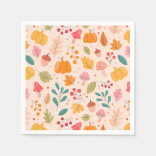 Servilleta De Papel Acuarela Cosecha de Otoño 