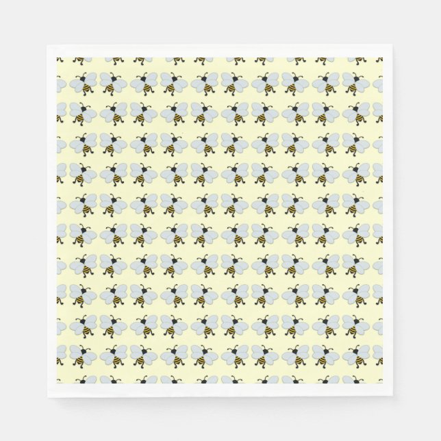 Servilleta De Papel Acuarela De Abeja (Anverso)
