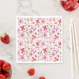 Servilleta De Papel Acuarela de flores silvestres