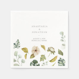 Servilleta De Papel Acuarela de mezcla tropical