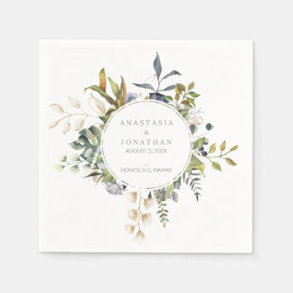 Servilleta De Papel Acuarela de mezcla tropical