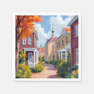 Servilleta De Papel Acuarela de Newport Rhode Island